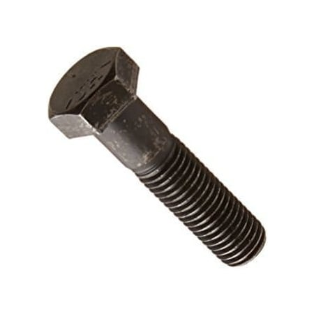 Grade 5, 1-1/8-7 Hex Head Cap Screw, Plain Steel, 12 In L